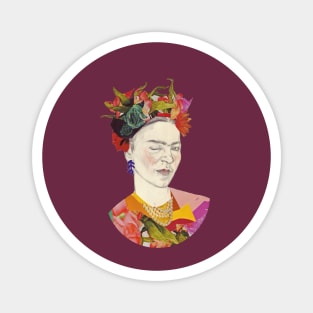 Winking Frida Kahlo collage Magnet